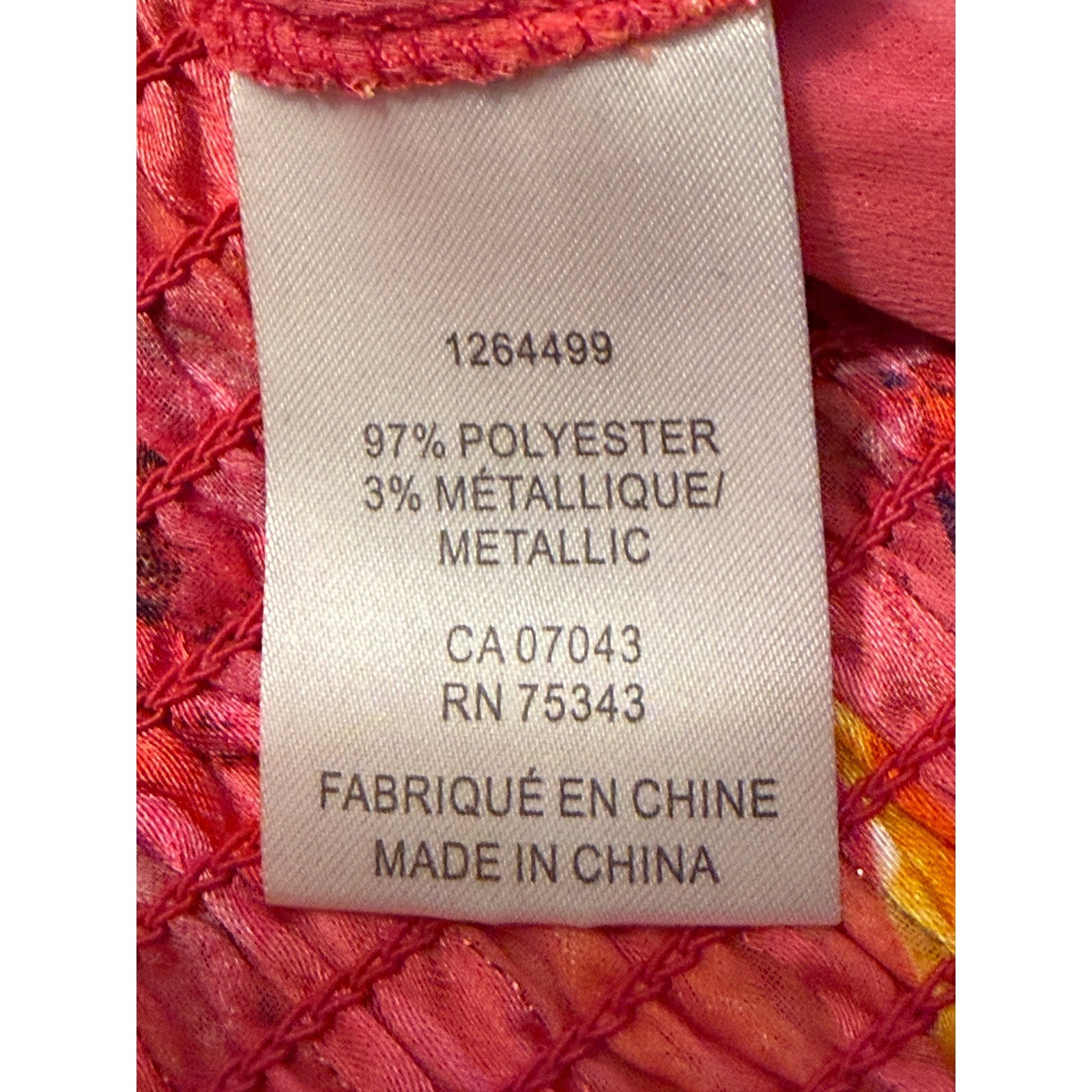 Cupcakes And Cashmere Womens Xs Pink Floral Metallic Wrap Crop Top Sleeveless — image 6 of 7